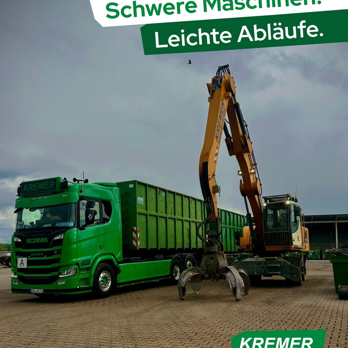Schwere Maschinen. Leichte Abläufe. 🚛
Unser Liebherr Bagger und die Kremer LKWs sind im Alltag ein starkes Team. Laden,... Schwere Maschinen. Leichte Abläufe. 🚛
Unser Liebherr Bagger und die Kremer LKWs sind im Alltag ein starkes Team. Laden,...