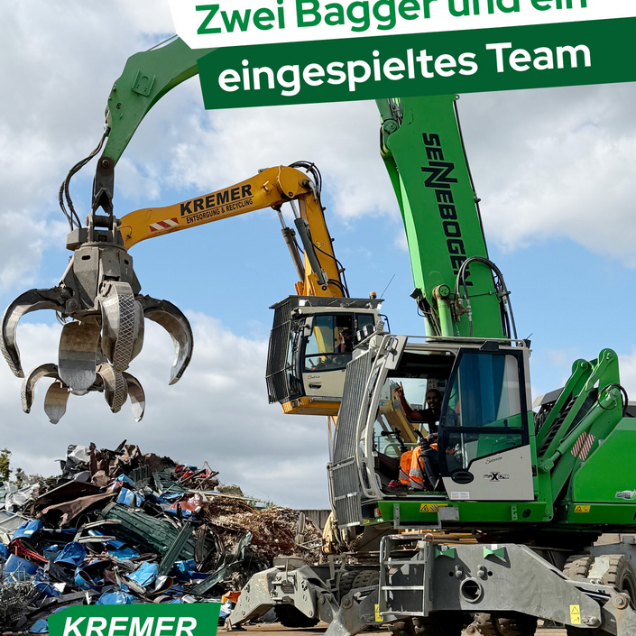 Zwei Bagger, ein Team und ein Haufen Schrott. 👷♂️
Cedric und Selomon zeigen bei der Abladung von großen Schrottteilen,... Zwei Bagger, ein Team und ein Haufen Schrott. 👷♂️
Cedric und Selomon zeigen bei der Abladung von großen Schrottteilen,...