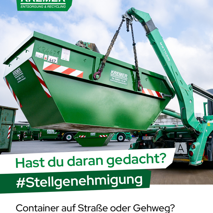 Container bestellt, aber die Stellgenehmigung vergessen? 👀

Wenn der Container auf der Straße, dem Bürgersteig oder...